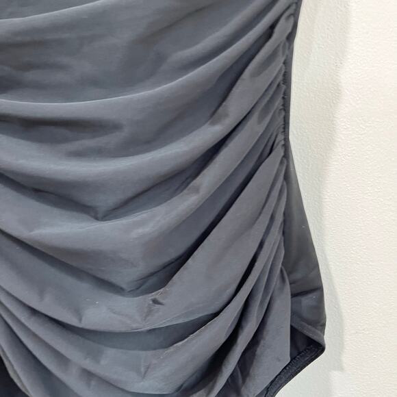 Miraclesuit Black One Piece Swimsuit Size 14 Underwire Tummy Control Ruched - Picture 4 of 8